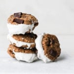 Oatmeal chocolate chip ice cream sandwiches