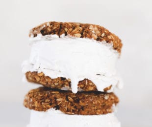 Pumpkin oatmeal ice cream sandwiches