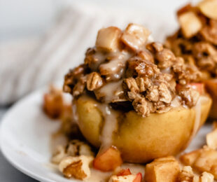 Apple crisp stuffed baked apples