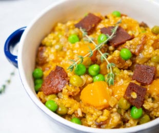 Butternut Squash and Vegan Bacon Ris-OAT-O