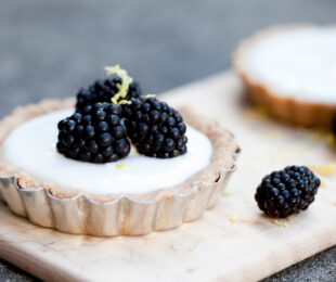 Coconut Lemon Tarts with Berries