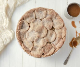 Vegan Caramel Apple Pie with Organic Sprouted Whole Wheat Crust