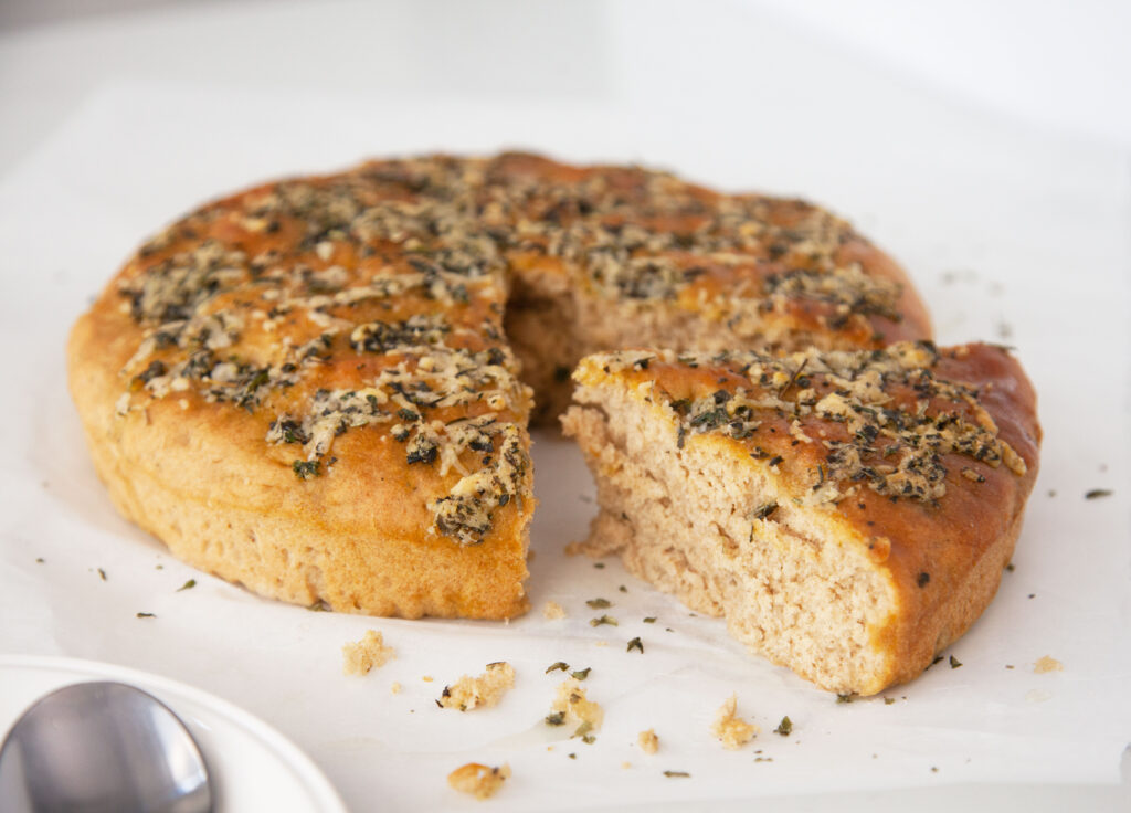 Sprouted Whole Wheat Focaccia Bread Recipe (Vegan)