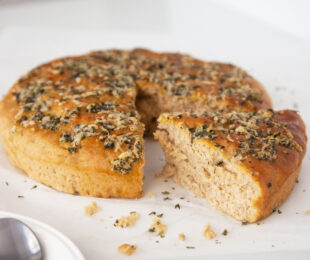 Sprouted Whole Wheat Focaccia Bread Recipe (Vegan)