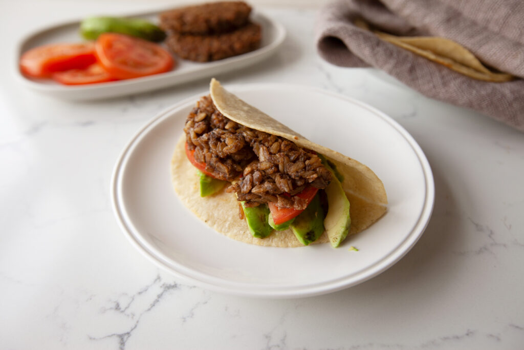 Oat Burger with Gluten-free Serving Option