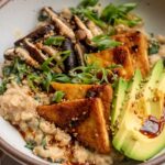 Savory Oatmeal with Pan-Seared Tofu Served