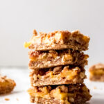 Vegan Peach Bars Stacked