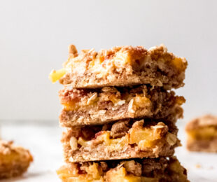 Vegan Peach Bars Stacked